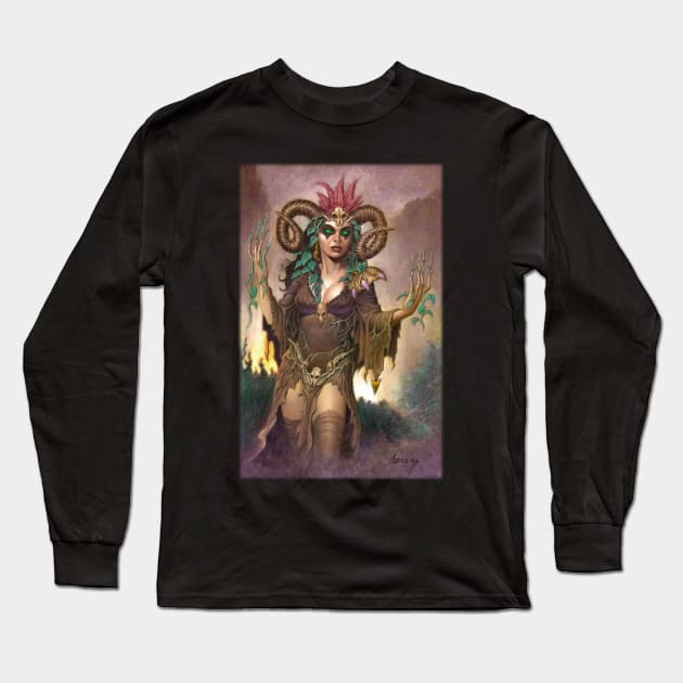 Pagan Goddess Long Sleeve T-Shirt by Paul_Abrams